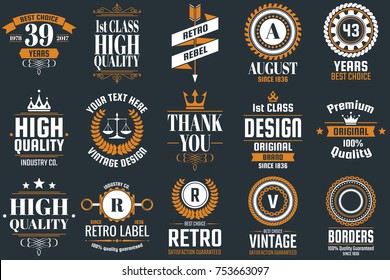 Vintage Retro Vector Logo for banner, poster, flyer