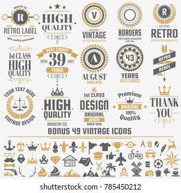 Vintage Retro Vector Logo for banner, poster, flyer