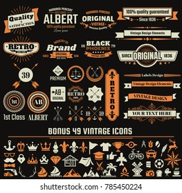 Vintage Retro Vector Logo for banner, poster, flyer