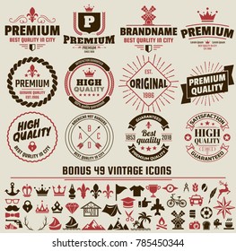 Vintage Retro Vector Logo for banner, poster, flyer