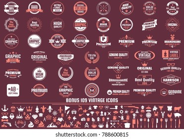 Vintage Retro Vector Logo for banner, poster, flyer