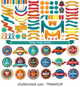 Logotipo de vectores retro vintage para pancarta, afiche y volante