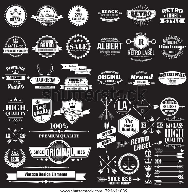 Vintage Retro Vector Logo Banner Poster Stock Vector (Royalty Free ...