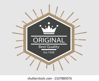 Vintage Retro Vector Logo  , Premium Quality