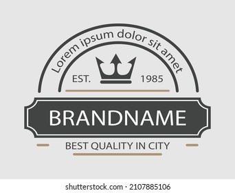 Logotipo vintage retro vectorial , Calidad Premium