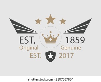 Vintage Retro Vector Logo  , Premium Quality