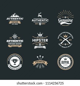 Vintage Retro Vector Logos for banner, poster, flyer