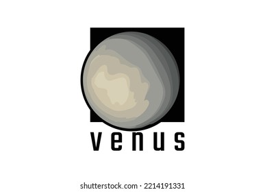 Vintage Retro Venus Planet Symbol for Space Science Logo Design Vector