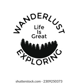 Vintage retro wanderlust logo design hipster