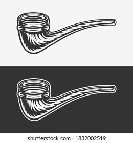 Vintage retro woodcut sailor sea smoking pipe. Can be used like emblem, logo, badge, label. mark, poster or print. Monochrome Graphic Art. Vector Illustration.

