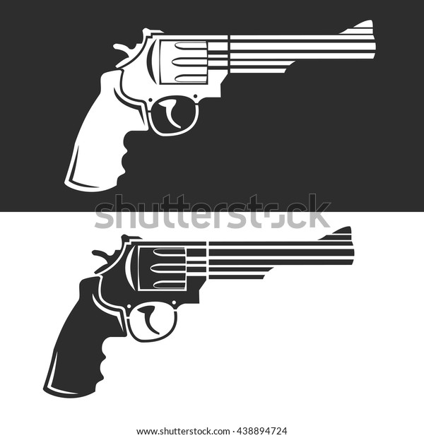 Vintage Revolver Icon Vector Illustration Set Stock Vector Royalty Free 438894724 Shutterstock 4405