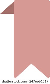 Vintage ribbon banner in modern simple flat design. Vector illustration
