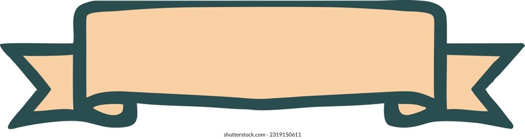 Vintage Ribbon Banner, Simple Ribbon Element, Vector illustration 14