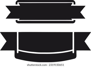 Vintage Ribbon Banner, Simple Ribbon Element, Vector illustration 5