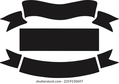 Vintage Ribbon Banner, Simple Ribbon Element, Vector illustration 16