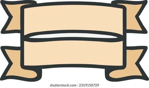 Vintage Ribbon Banner, Simple Ribbon Element, Vector illustration 39