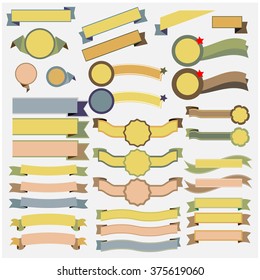 Vintage ribbon and banner vector