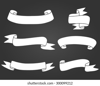 Vintage Ribbon Banners. Vector Design Elements