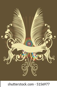 Vintage ribbon and decorative patterns