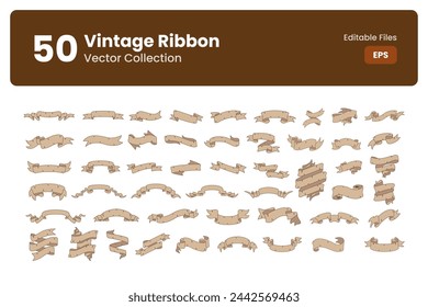 Vintage Ribbon Hand Drawn Collection