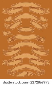 Vintage Ribbon Set Banner Decoration