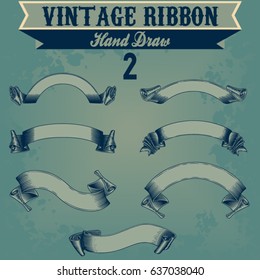 Vintage ribbon vector collection