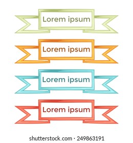 Vintage ribbons banners, background, pattern