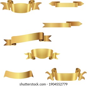 vintage ribbons with golden decorative ribbon design