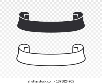 Vintage ribbons. Set of hand-drawn doodle banner. Flags. Set of labels. Ribbons banners. Speech bubble. Logo template. Frame template. Vector hand drawn design element. Ribbon with space for text.