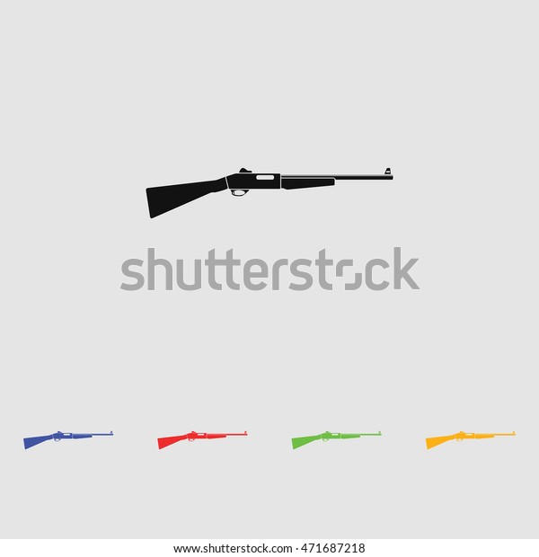 Vintage Rifle Vector Isolated On White Stock Vector (Royalty Free ...