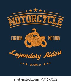 Vintage Road king t-shirt graphic with biker. Design of the vector typographic of t-shirts and for other uses. Vector illustration.