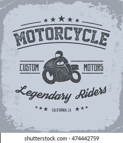 Vintage Road king t-shirt graphic with biker. Design of the vector typographic of t-shirts and for other uses. Vector illustration.