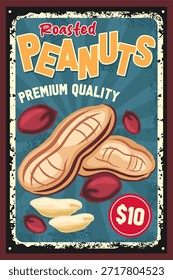Póster publicitario de calidad Premium de Antiguas Roasted Peanuts