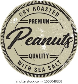 Vintage Roasted Peanuts Rubber Stamp Crate Design