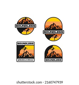 Vintage Rock Climbing Logo Badge