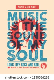 Vintage Rock and roll graphics