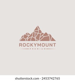 Vintage Rocky mountain logo design