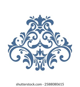 Vintage rococo decor with leaves and swirls. Victorian  arabesque 
