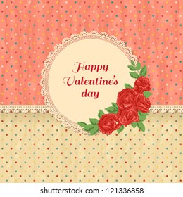 Vintage romantic background with roses