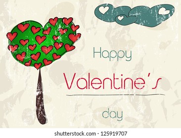 Vintage romantic card. Vector illustration EPS8