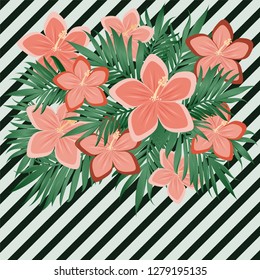 Vintage romantic elegance floral card, vector illustration