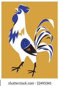 Vintage Rooster Poster