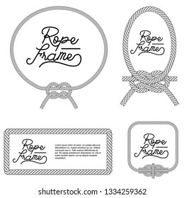 Vintage Rope Border Frame in Vector