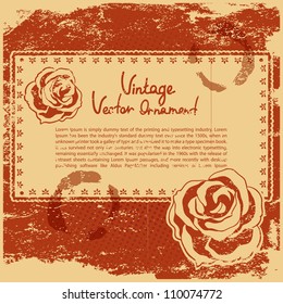 Vintage rose background