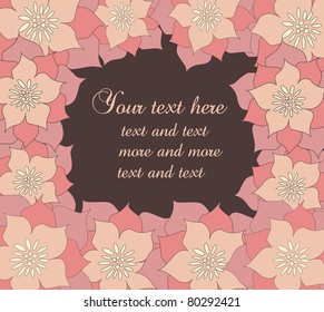Vintage rose background vector with text place