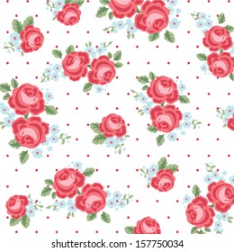 Vintage rose and daisy background