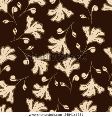 Vintage rose floral pattern wallpaper in pink and green on a cream background, with small roses, leaves and vines