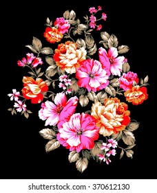 Vintage rose flower