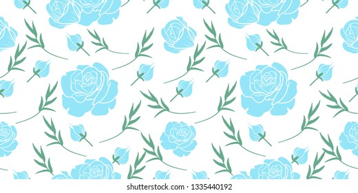 Vintage Rose Flower Seamless Pattern great for wedding gift wrap, decoration, backdrop, background, ornament, etc