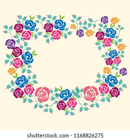 vintage rose frame background
